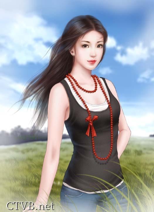 手绘美女 (40)