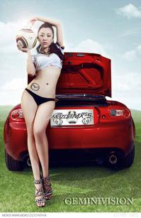 美腿车模 - 刚小希Cynthia马自达MX-5跑车广告 - 6.jpg