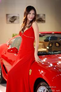 美腿车模 - 红裙子车模也性感 - 4.jpg