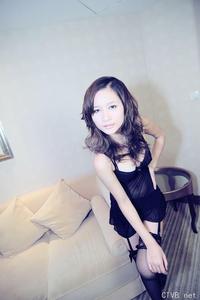 美腿车模 - 美女车模小乔黑色吊带丝袜诱惑 - 10.jpg