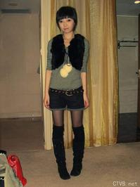 美腿丝袜 - 上海時尚小妞的黑絲黑靴 - 8.jpg