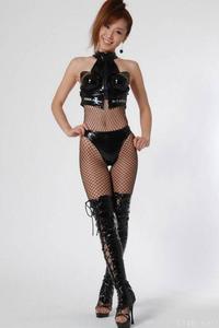 美腿丝袜 - 性感mm网眼袜皮胸罩写真 - 2.jpg