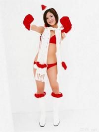 美腿丝袜 - 大波mm白丝袜圣诞装写真 - 22.jpg