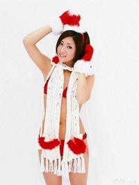 美腿丝袜 - 大波mm白丝袜圣诞装写真 - 9.jpg