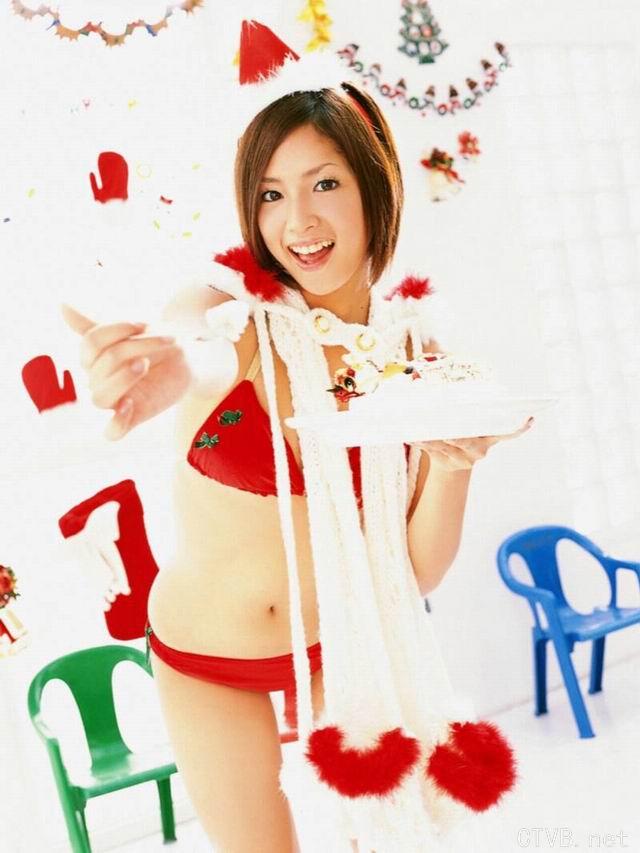 美腿丝袜 - 大波mm白丝袜圣诞装写真 - 13.jpg