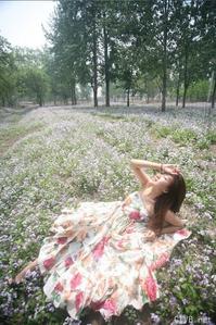 沉醉在花海洋中美女-570.jpg